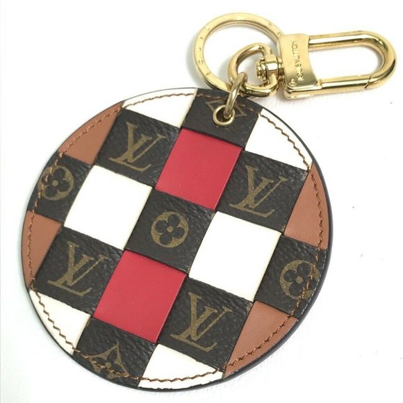 LOUIS VUITTON M68657 Porte Kure Monogram Check Key ring Key Holder Bag charm - Picture 1 of 9